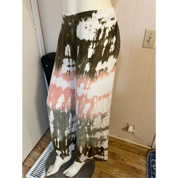 Young, Fabulous & Broke Tie Dyed Wide Leg Cropped Pallazo Pants Sz Gen XS - Picture 3 of 9